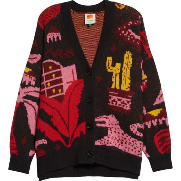 FARM Rio Black Tropical Magic Cardigan - Picture 6 of 15